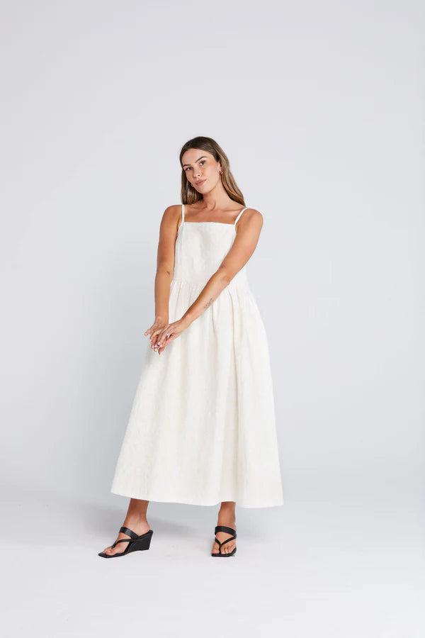THING THING ZIGGLE DRESS - CREAMY DAISY