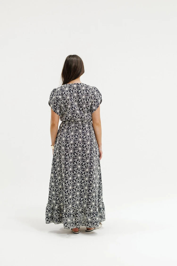HOME-LEE GRETA DRESS - BLACK CHAMPAGNE