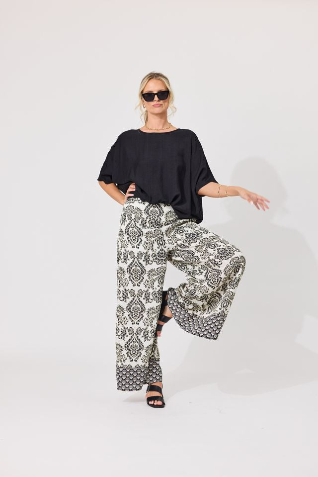 LEMON TREE DESIGN - INDIA PANTS - BLACK PERSIAN