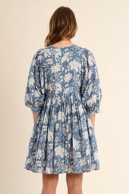 MOLLY BRACKEN WOVEN DRESS - BLUE DIVIYA
