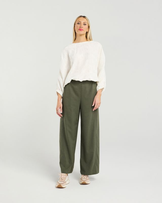 ET ALIA AURA TOP - BLANC PLEAT