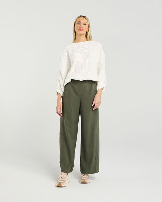 ET ALIA AURA TOP - BLANC PLEAT