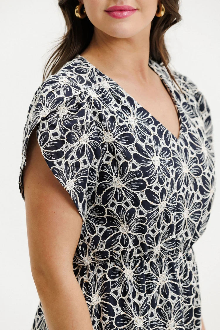 HOME-LEE GRETA DRESS - BLACK CHAMPAGNE