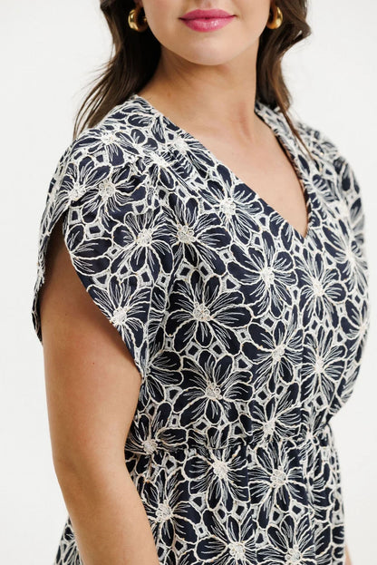 HOME-LEE GRETA DRESS - BLACK CHAMPAGNE
