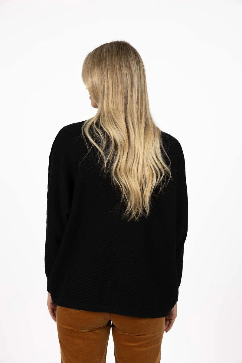 HUMIDITY LIFESTYLE SHAE CARDI - BLACK