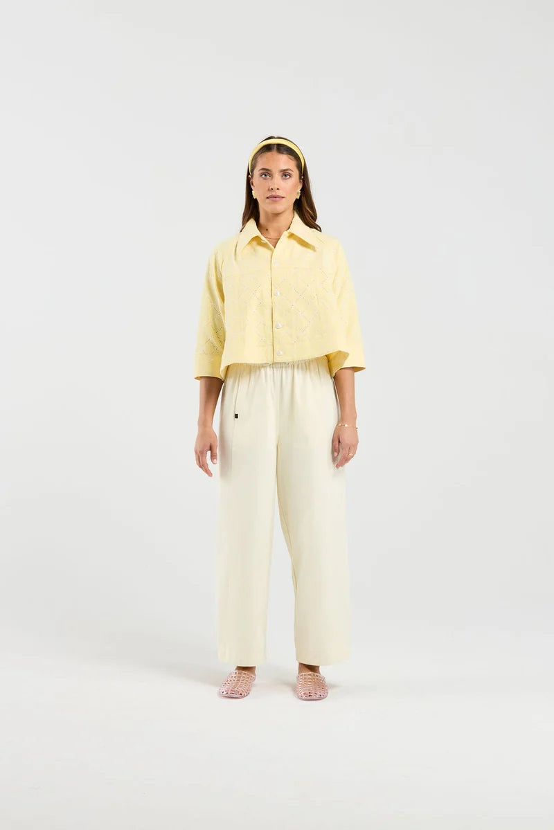 THING THING VELA SHIRT - BUTTERCUP BOWS - YELLOW