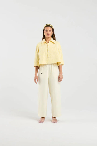 THING THING VELA SHIRT - BUTTERCUP BOWS - YELLOW