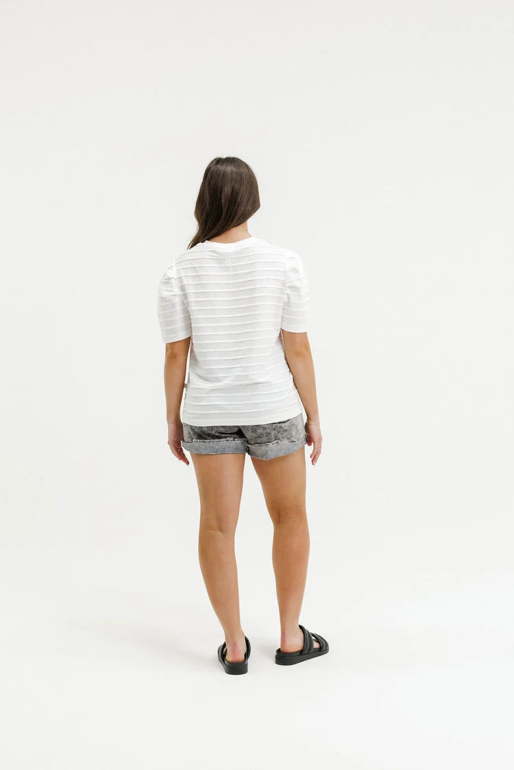 HOME-LEE ROSE TEE - VANILLA