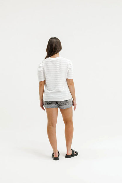 HOME-LEE ROSE TEE - VANILLA