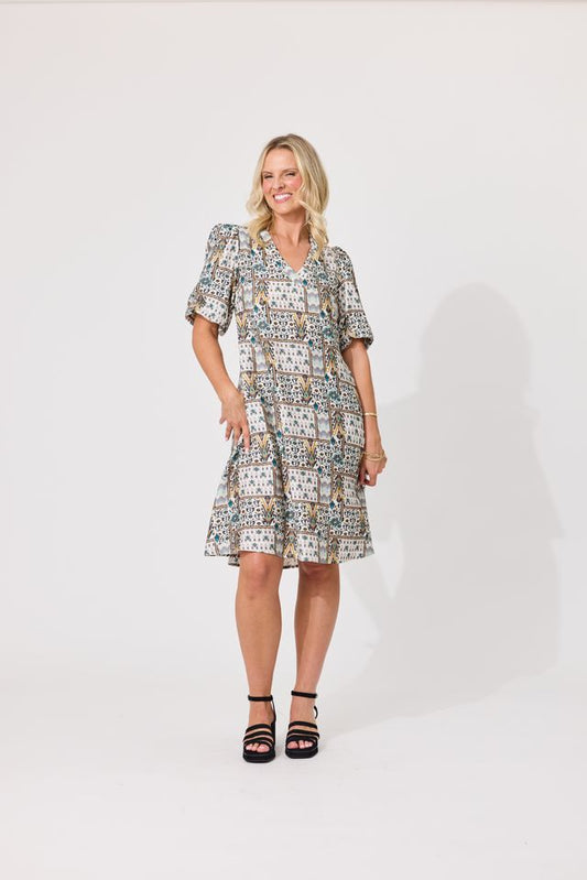 LEMON TREE DESIGN - RILEY DRESS - HERATI PRINT
