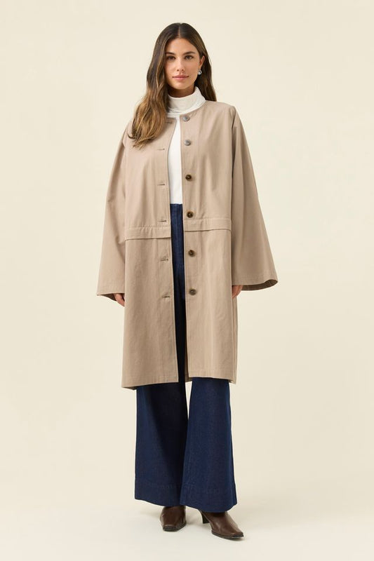 ISLE OF MINE - FARIDA CONVERTIBLE COAT - STONE