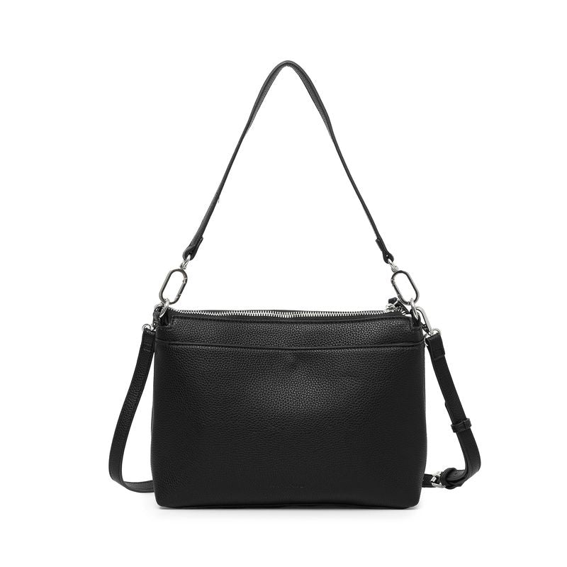 BLACK CAVIAR BAGS - BECKY FLAP CROSSBODY - BLACK