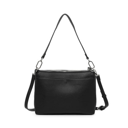 BLACK CAVIAR BAGS - BECKY FLAP CROSSBODY - BLACK
