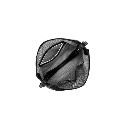 BLACK CAVIAR FLEUR BLACK SUEDETTE TOP HADLE HANDBAG SK-01961