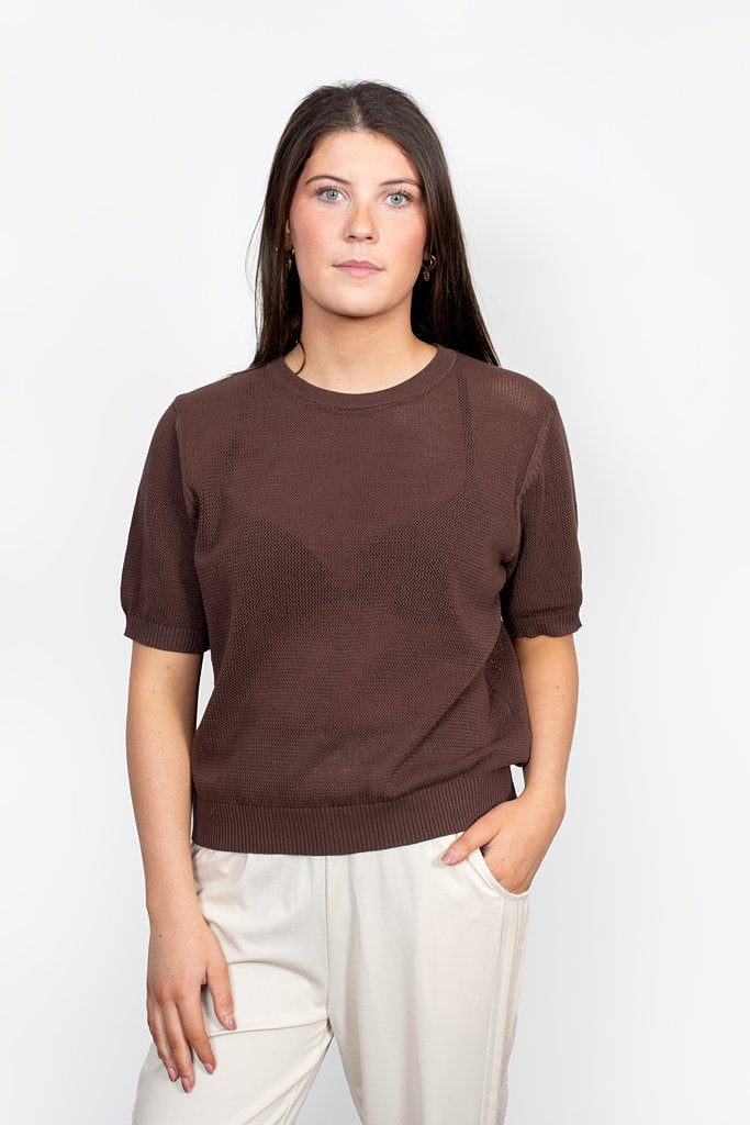 ANTLER - MOOCH TOP - COCOA