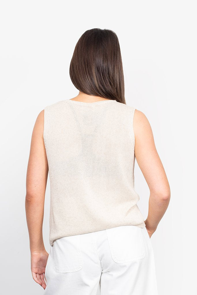 ANTLER - SOLEA KNIT TOP - NATURAL