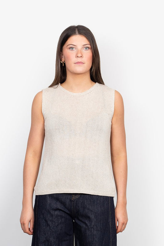 ANTLER - SOLEA KNIT TOP - NATURAL