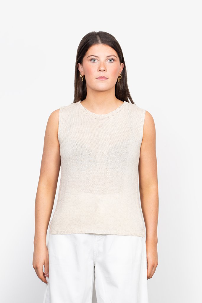 ANTLER - SOLEA KNIT TOP - NATURAL