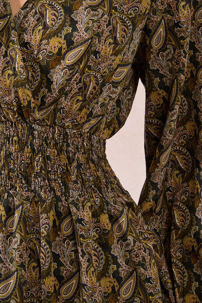 MOLLY BRACKEN WOVEN DRESS - KHAKI LEIA