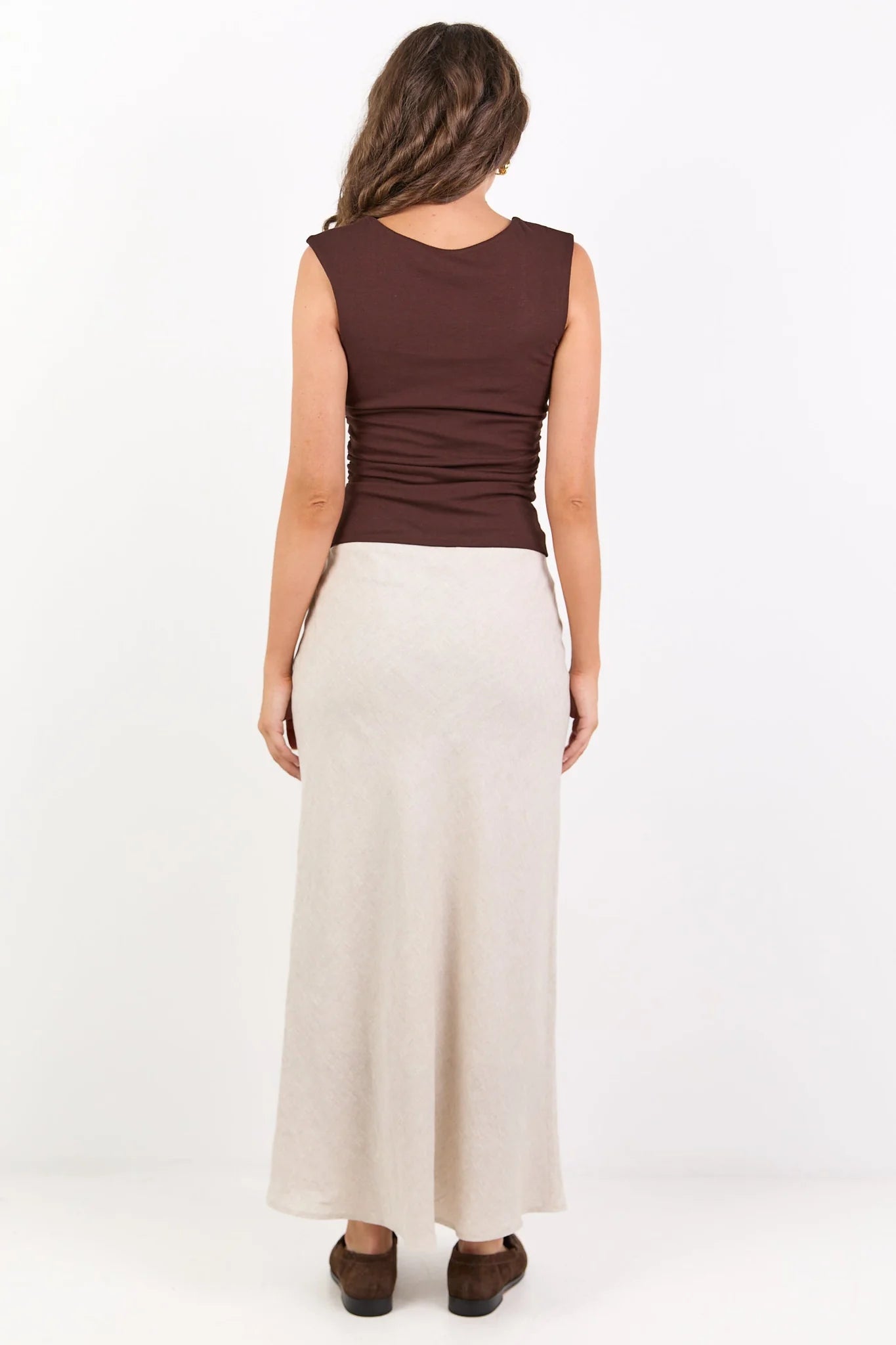 RE:UNION LABEL - BLISS MIDI SKIRT - NATURAL