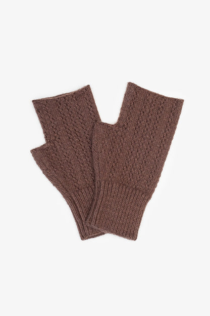 ANTLER FLORENCE FINGERLESS GLOVES - CHOCOLATE
