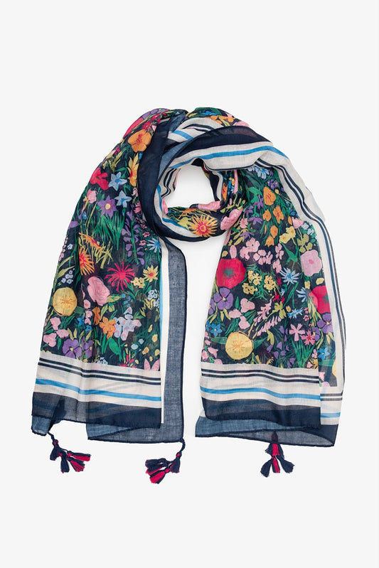 ANTLER WILDFLOWERS SCARF - BRIGHT COLOUR