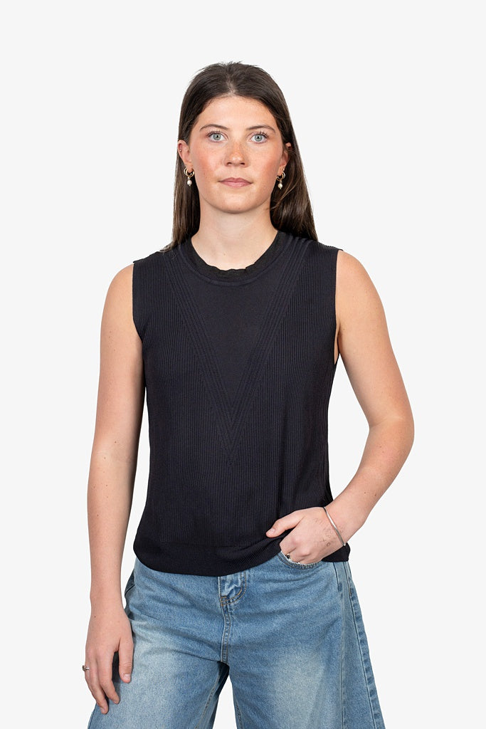 ANTLER - MUSE TOP - BLACK