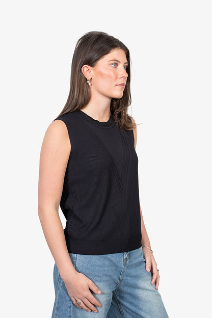 ANTLER - MUSE TOP - BLACK