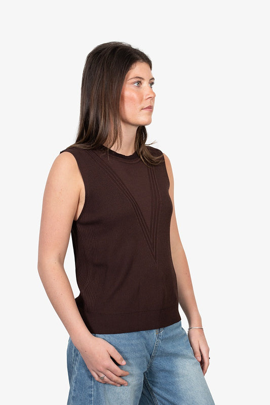 ANTLER - MUSE TOP - CHOCOLATE