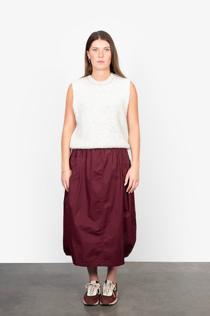 ANTLER CYRUS SKIRT - MERLOT
