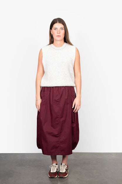 ANTLER CYRUS SKIRT - MERLOT