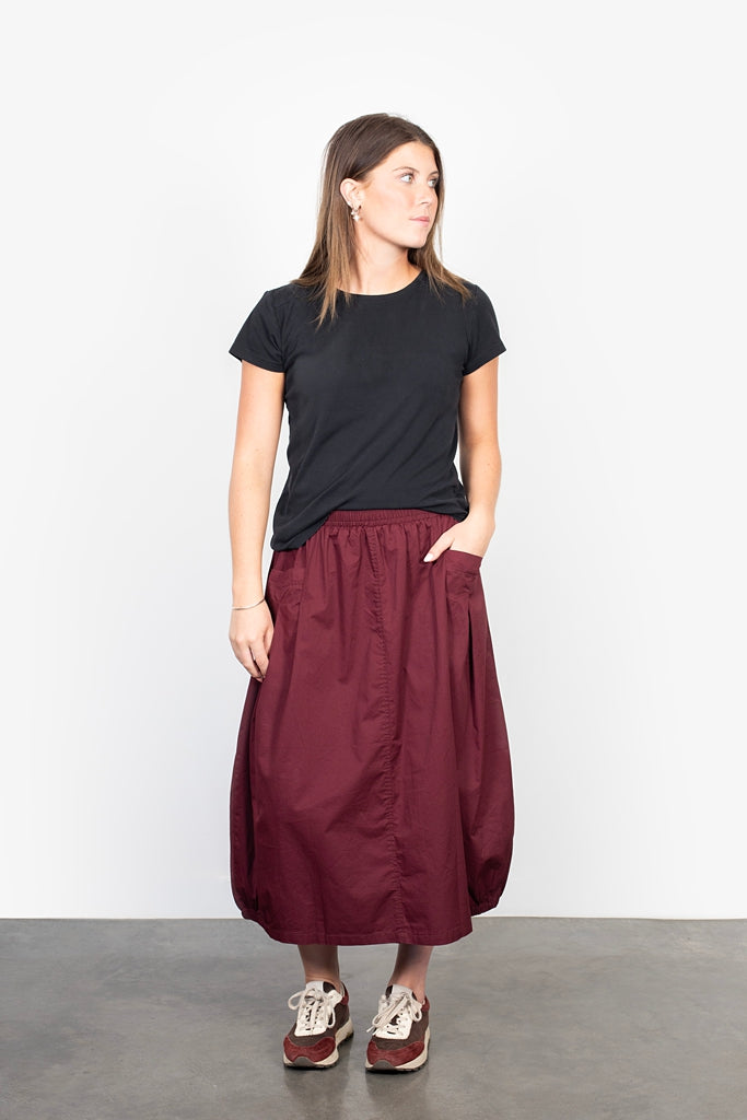 ANTLER CYRUS SKIRT - MERLOT