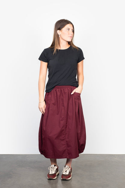ANTLER CYRUS SKIRT - MERLOT