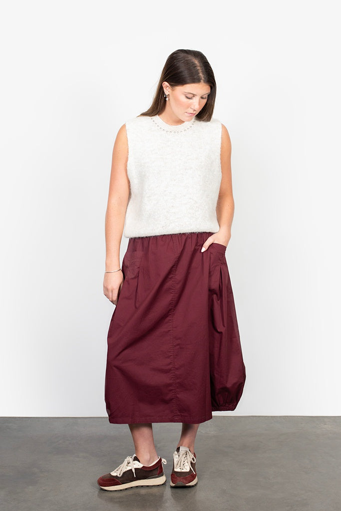 ANTLER CYRUS SKIRT - MERLOT