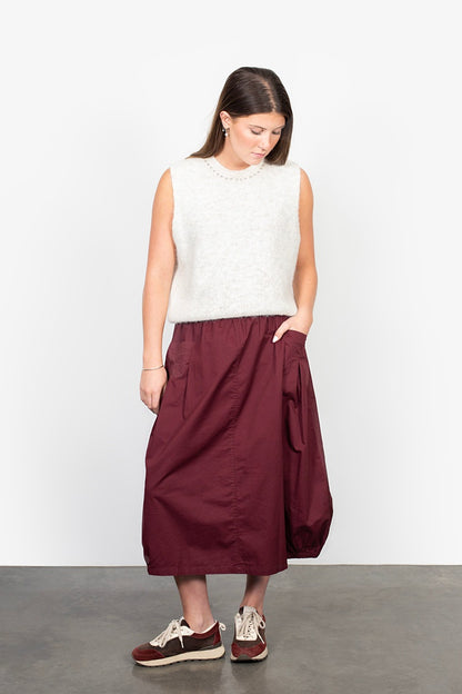 ANTLER CYRUS SKIRT - MERLOT