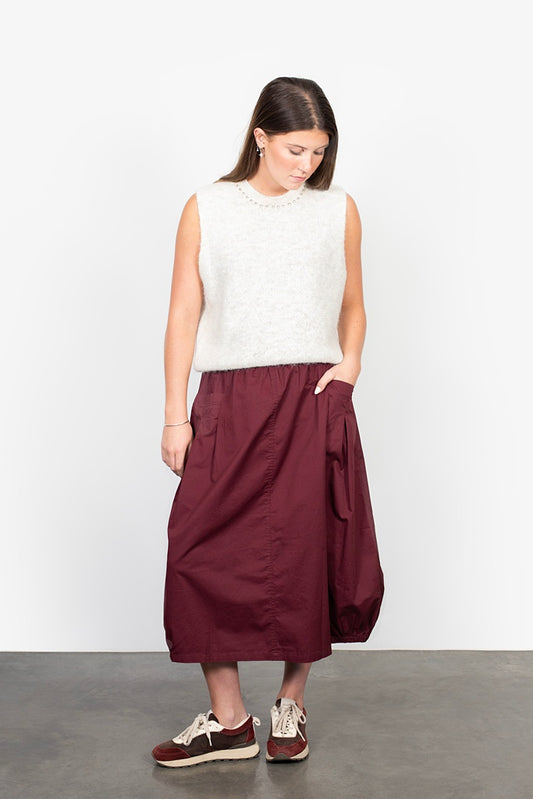 ANTLER CYRUS SKIRT - MERLOT