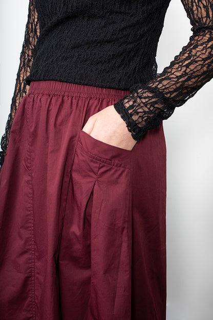ANTLER CYRUS SKIRT - MERLOT