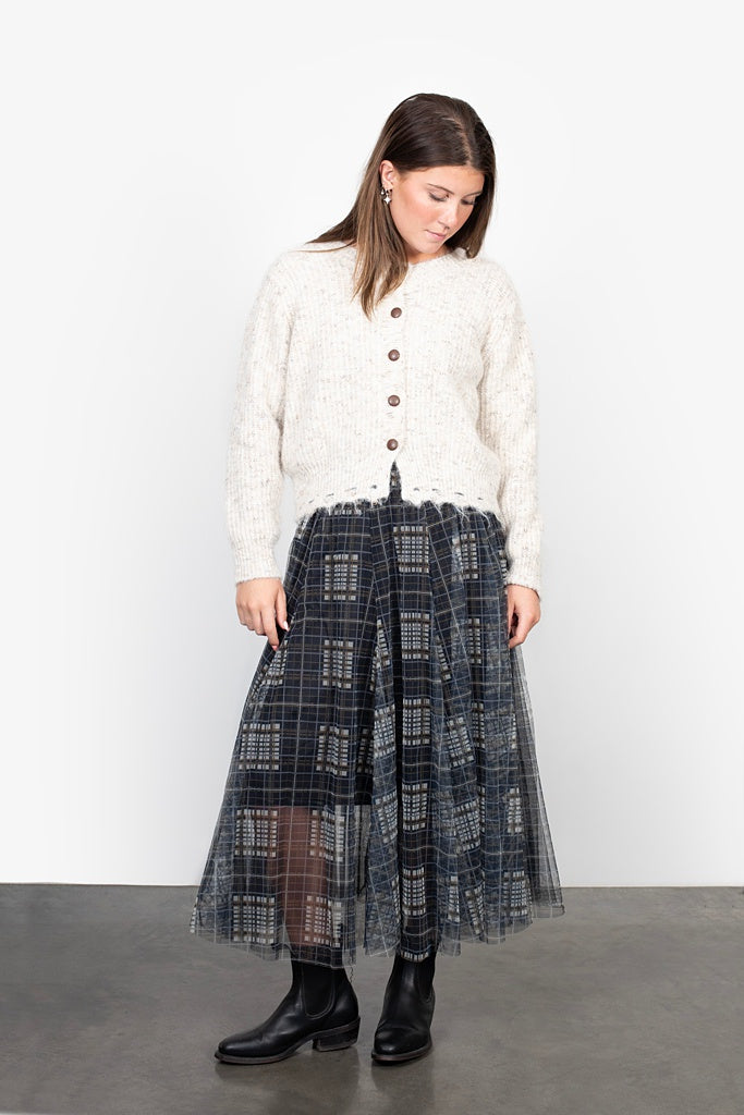 ANTLER TILLY TULLE SKIRT - CHECK PATTERN