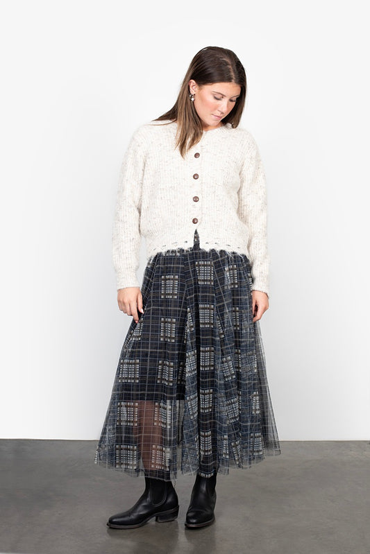 ANTLER TILLY TULLE SKIRT - CHECK PATTERN
