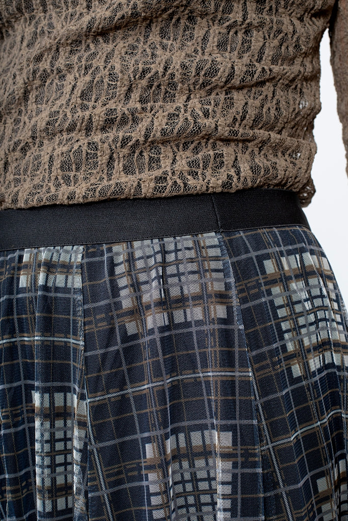 ANTLER TILLY TULLE SKIRT - CHECK PATTERN