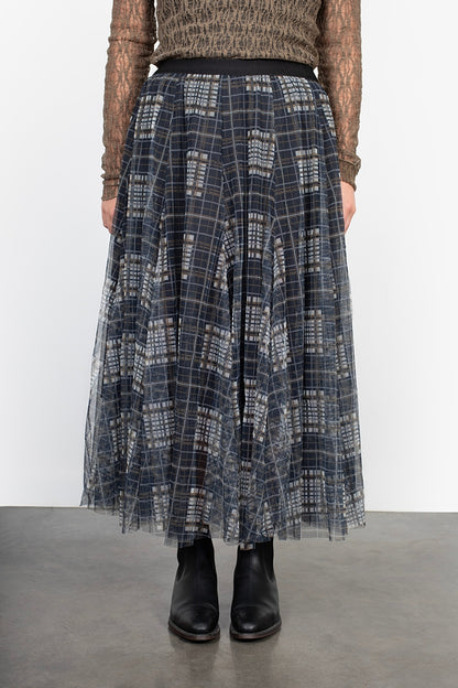 ANTLER TILLY TULLE SKIRT - CHECK PATTERN