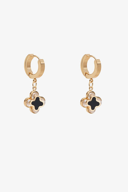 ANTLER - MIDNIGHT CLOVER EARRING