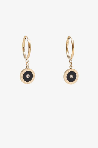 ANTLER TIMELINE HOOP EARRING - GOLD