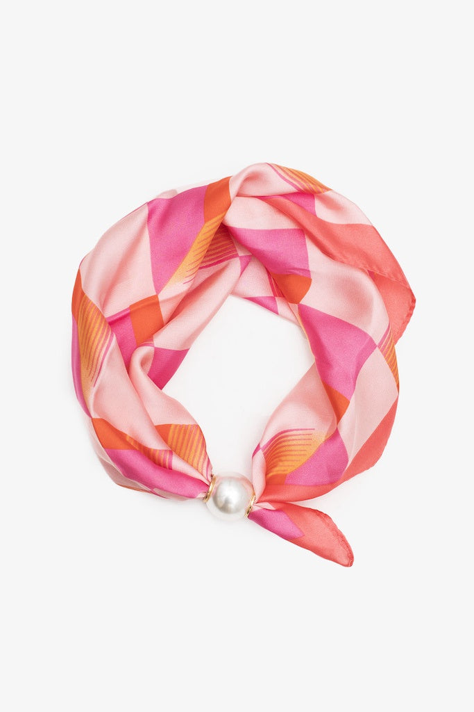 ANTLER PEARL NECK TIE - SORBET