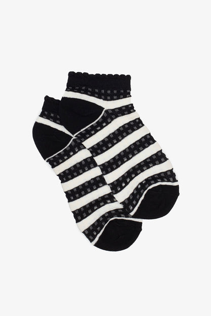 ANTLER ANKLE SOCK - MONOCHROME