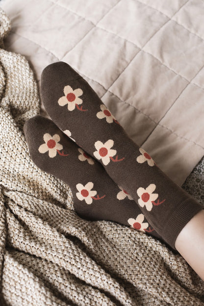 ANTLER CONEFLOWER SOCK - FLORAL