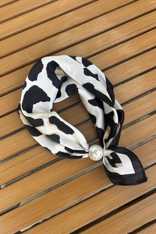 ANTLER PEARL NECK TIE - FROSTED LEOPARD