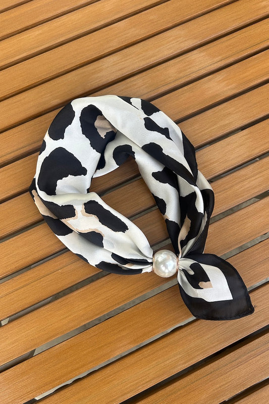 ANTLER PEARL NECK TIE - FROSTED LEOPARD