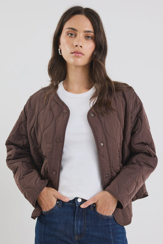 STORIES TO BE  TOLD - APEX PUFFER JACKET - CHOCOLATE