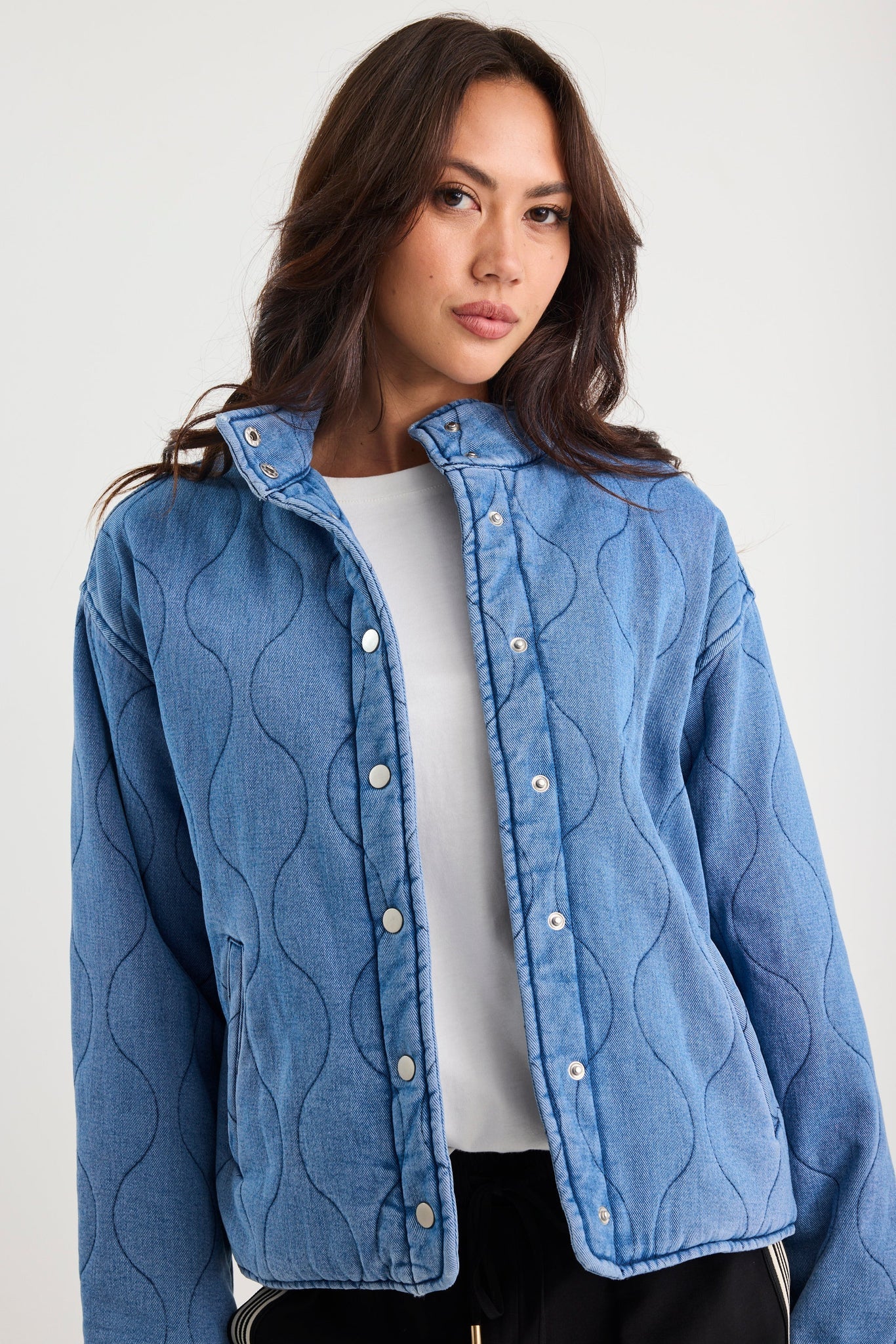 STORIES BE TOLD - APEX QUILTED JACKET - STORM BLUE